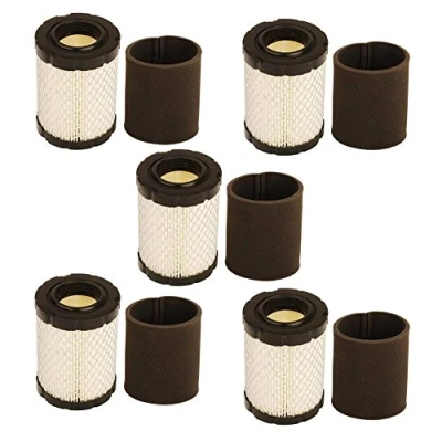 Abbildung von DUOSHIDA 5 Packungen Luftfilter mit Vorfilter für Briggs und Stratton 796031 594201 591334 Pre Filter 797704 ersetzen John Deere miu1303 gy21435 miu13963 von