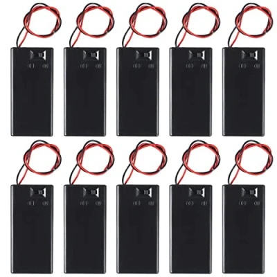Abbildung von 10 Stück 9V Batteriehalter, 9 Volt Batteriehalter mit Schalter, Batteriefach Schalter
