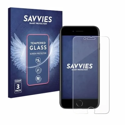 Abbildung von Savvies Panzer Schutz Glas für Apple iPhone SE 2 / 3 (3 Stück) 9H Hartglas, Anti Fingerprint, Displayschutz