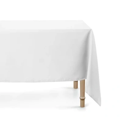 Abbildung von partydeco Tischläufer, Tischdecke rechteckig 140x170cm Polyester Stoff Weiß matt
