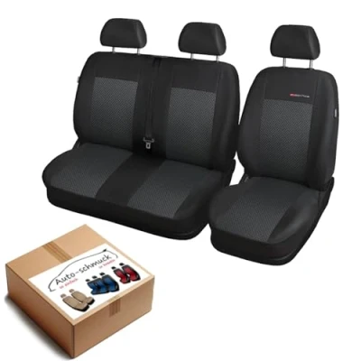 Abbildung von Sprinter Sitzbezüge nach Maß Autoplanen perfekte Passform Schonbezüge Sitzschoner Velour + Strickpolster ®Auto schmuck (Spritner II p3)