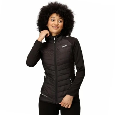 Abbildung von Regatta Damen Padded Hybrid Jacket Coat Gefütterter Mantel, Black, 34