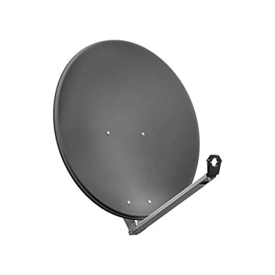 Abbildung von Goobay SAT Spiegel/Schüssel (80 cm, HDTV, 40mm Feed, 30 60mm Mast) anthrazit