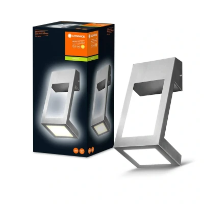 Abbildung von LEDVANCE LED Wand und Deckenleuchte, Design Leuchte in eckiger Optik für Außen, Warmweiß (3000K), Edelstahl, 7W, ENDURA STYLE EDGE WALL UPDOWN