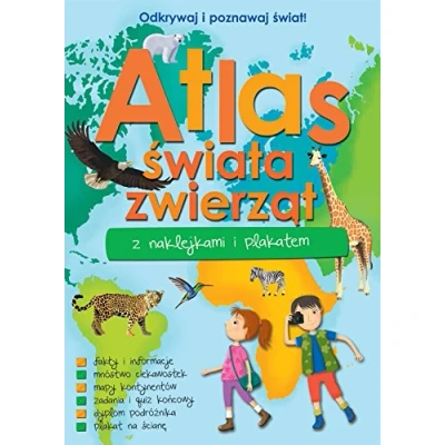 Abbildung von Atlas zwierząt świata z naklejkami i plakatem