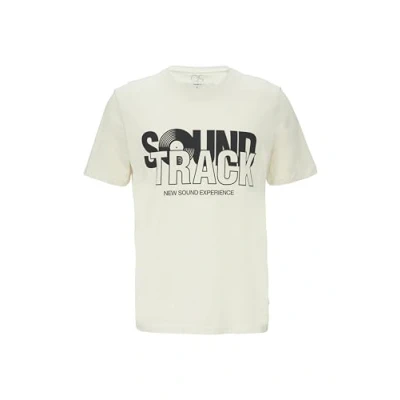 Abbildung von QS Tshirt print, Herren, Größe: Small, Ecru