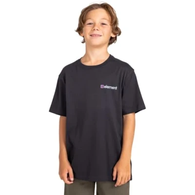 Abbildung von Element Joint CUBE Tshirt print für Kinder, Größe: 128, Off black