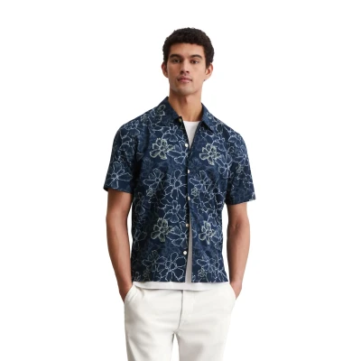 Abbildung von Marc O&#039;Polo Hemd, Herren, Größe: Large, Multi dark navy