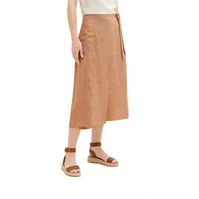 Abbildung von TOM TAILOR Damen 1036681 Midi Rock, 31652 Muted Hazel Brown, 40