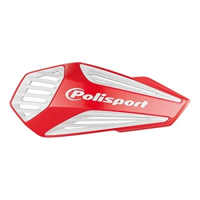Abbildung von Polisport 8308400010 Handprotektoren MX AIR 1 Style Befestigungspunkt aus Kunststoff inklusive Befestigungskit kompatibel mit Allen Enduro/MX/ATV Modellen in Farbe rot/weiß