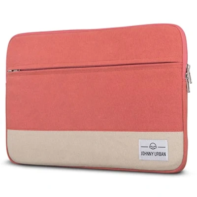 Abbildung von Johnny Urban MacBook Pro 13 (2020 2016) Hülle, Air 2018) Tasche Rot Laptop Sleeve aus Baumwolle Laptoptasche fürs 13, Air, 11 12 Zoll Notebooks