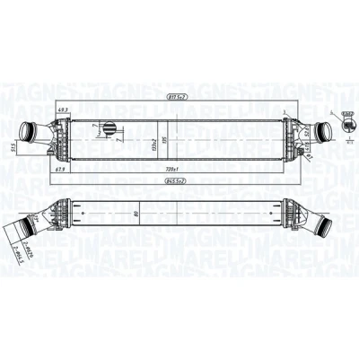 Abbildung von MAGNETI MARELLI 351319204430 Ladeluftkühler AUDI: A4 B8 Avant, A5 Sportback, A7 Sportback