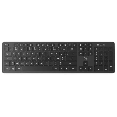 Abbildung von Mobility Lab ML313986 Kabellose Premium Tastatur für Windows USB und C Empfänger, präziser TIPP, Flache leise Tasten, Nummernblock, AZERTY Layout Schwarz