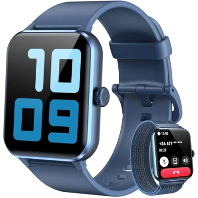 Abbildung von Blackview Smartwatch Herren Damen mit Telefonfunktion(Anrufe tätigen/empfangen)/Message Reminder, Sportuhr 100+Sportmodi, Fitnessuhr,Puls Schlaf Monitor, Schrittzähler, Smart Watch für Android iOS