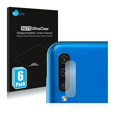 Abbildung von Savvies 6 Stück Schutzfolie für Samsung Galaxy A50 (NUR Kameraschutz) Displayschutz Folie Ultra Transparent
