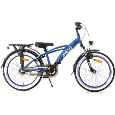 Abbildung von AMIGO Roady Fahrrad 20 Zoll Kinderfahrrad für Jungen 3 Gangen Rücktrittbremse und V Brake Blau