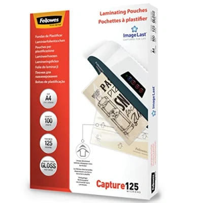Abbildung von Fellowes Laminierhüllen Capture 125 Micron A4 (100 Stück)