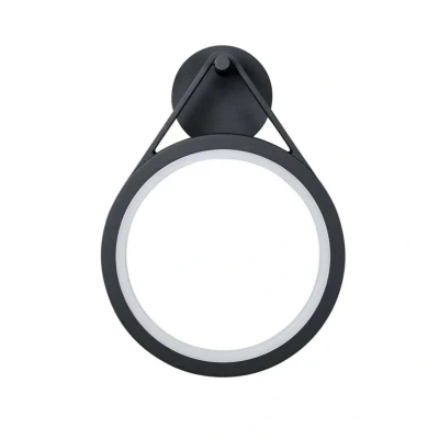 Abbildung von Lucande LED Außenwandleuchte Mirco, 30 cm, schwarz, IP65