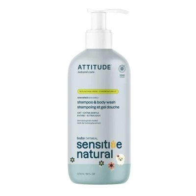 Abbildung von Attitude Baby Leaves 2in1 Shampoo Oatmeal Sensitive Unscented 473ml