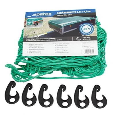 Abbildung von PETEX 43199013 Anhängernetz, 3 x 4 m, grün