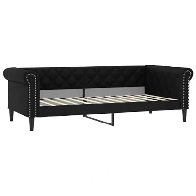Abbildung von vidaXL Tagesbett, Gästebett 2 in 1, Sofabett Schlafsofa für Schlafzimmer Wohnzimmer, Bettsofa Sofa, Modernes Design, Schwarz 100x200cm Kunstleder