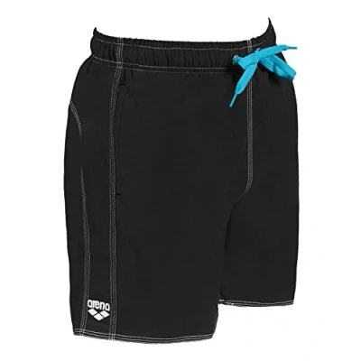 Abbildung von arena Herren Badeshortss Fundamentals Solid Boxer (Schnelltrocknend, Kordelzug, Weiches Material), schwarz (Black White), L