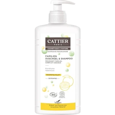 Abbildung von Cattier Duschgel &amp; Shampoo, Grapefruit, für die ganze Familie, zertifizierte Naturkosmetik, 500 ml
