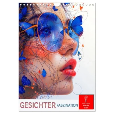 Abbildung von Gesichter Faszination (Wandkalender 2025 DIN A4 hoch), CALVENDO Monatskalender
