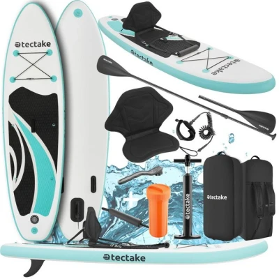 Abbildung von tectake SUP Board Stand up Paddle Board, Paddle, (Set, Komplettset), Belastbarkeit 200 kg