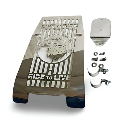 Abbildung von BMUK XVS650 Motorrad Motorgrill Schutzabdeckung Kühlerschutz XVS 650 Drag Star V Classic und Custom Eagle