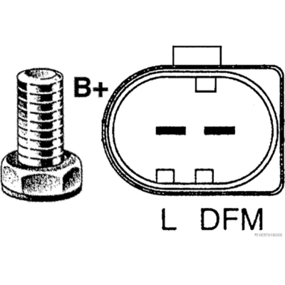 Abbildung von HERTH+BUSS ELPARTS 32440343 Lichtmaschine 14V 140A VOLKSWAGEN: Golf 4 Schrägheck, Transporter 5 Bus, AUDI: A3 Schrägheck