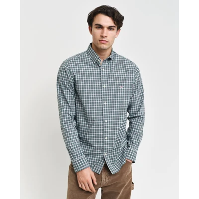 Abbildung von GANT Regular FIT Small Checked Hemd, Herren, Größe: 3XL, Blauw donkerblauw