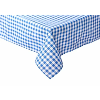 Abbildung von texpot Landhaus Tischdecke 140 x 240 cm blau weiß Kariert 5 mm Karo 100% Baumwolle