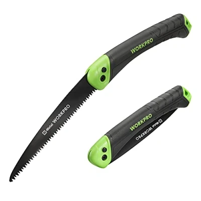 Abbildung von WORKPRO Handsäge Astsäge klappbar mit scharfe Klingen aus BI Metall,Multifunktions Klappsäge für Garten, Holz