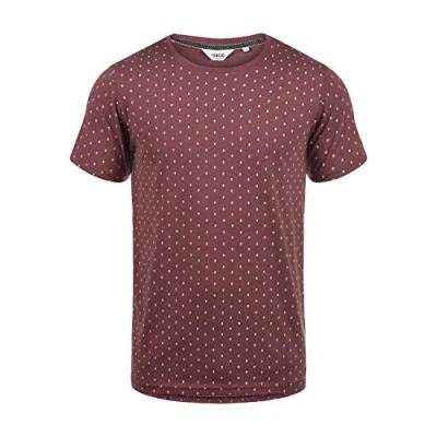 Abbildung von Solid Sdaaron Tshirt print, Herren, Größe: XL, Wine red melange