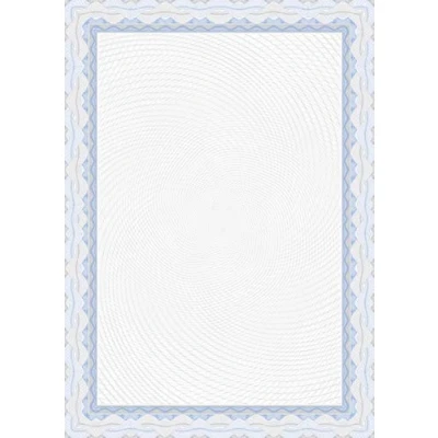 Abbildung von Decadry Urkundenpapier mit Spiralaufdruck, A4, Blau, 25 Blatt