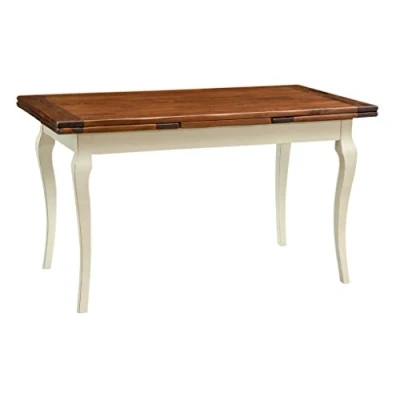 Abbildung von Biscottini Esstisch ausziehbar Made in Italy 140x80x80 cm Holz massiv Küchentisch