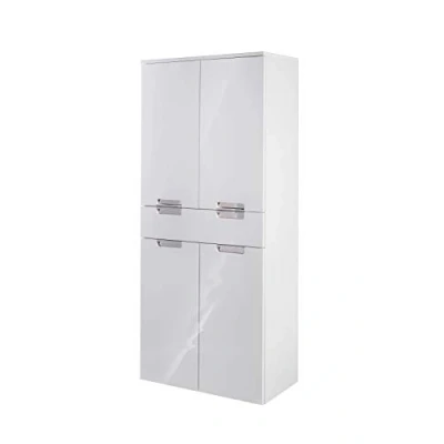 Abbildung von Schildmeyer Hochschrank Rilana 700861, weiß glanz, 159 x 65 35 cm