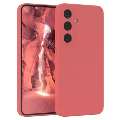 Abbildung von EAZY Case Silikonhülle für Galaxy S24 FE Hülle Silikon weich stoßfeste Handyhülle Schutzhülle mit Kameraschutz Dünn Premium Schutz Cover TPU Phone Bumper in Hellrot