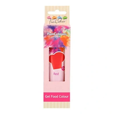 Abbildung von FunCakes hochwertige essbare FunColours Lebensmittelfarbe in Gel / Paste verschiedene Farben für einen einzigartigen Look (Rot, 1er)