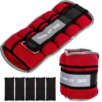 Abbildung von MOVIT Gewichtsmanschette 2er Set Gewichtsmanschetten Neopren Laufgewichte, (Set, Set), mit Reflektormaterial, optional Frottee Einsatz, 3 Farbvarianten