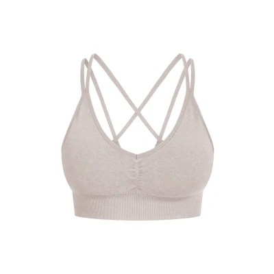 Abbildung von Smilodox Sportbh mit mittlerer Stützkraft, Damen, Größe: Large, Hellbraun