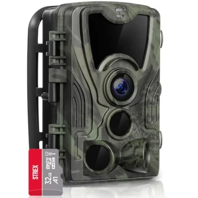 Abbildung von Strex Wildkamera mit Nachtsicht 120 MP 4K Ultra HD Wasserdicht Inkl. 32 GB SD