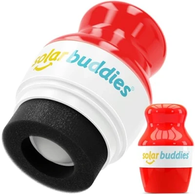 Abbildung von Solar Buddies Sonnencreme Applikator Rot Nachfüllbarer Roll on Schwammapplikator für Sonnencreme, Sonnenmilch &amp; Lotion Kinder, Erwachsene Familien Fasst 100ml