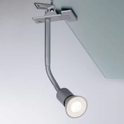 Abbildung von Paulmann 95426 Leseleuchte Klemmspot Finja max. 35 Watt Bilderleuchte Chrom matt Bilderlampe Metall, Kunststoff Aufsatzlampe GU10 ohne Leuchtmittel