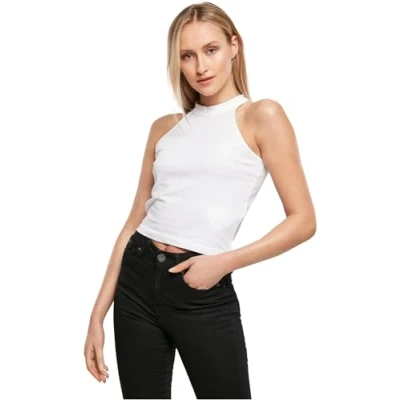 Abbildung von Build Your Brand Tanktop Damen Top, Turtleneck Short Baumwolle mit Stretchanteil