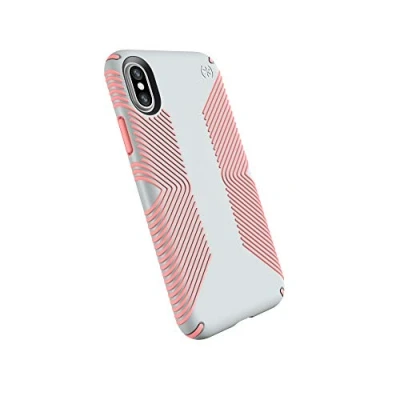 Abbildung von Speck Products Presidio Grip Schutzhülle für iPhone XS/iPhone X, Grau/Pink