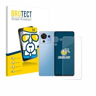 Abbildung von BROTECT Schutzglas für ZTE Blade V50 Vita (Display+Kamera) Schutzfolie Panzer Folie Glas [Extrem Kratzfest 9H, Anti Fingerprint, Ultra Transparent]