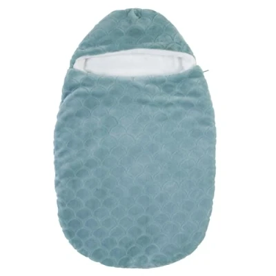 Abbildung von Nattou Wattierter Fußsack, Für Babyschale, Kindersitz und Kinderwagen, 70 x 44 5 cm, Polyester, Lapidou, Türkis/Weiß