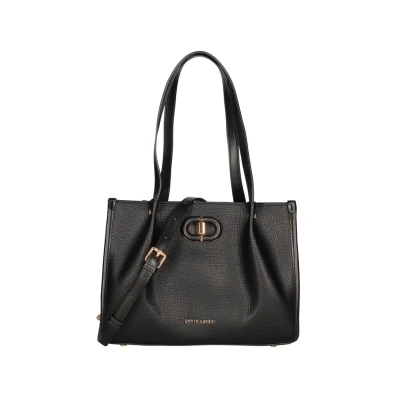 Abbildung von Pierre Cardin Damenhandtasche, Kunstleder, mittlere Größe, Shopper, Schultertasche, multifunktional, aus Leder, groß, Schwarz